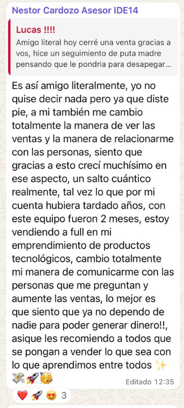Testimonio de alumno 2